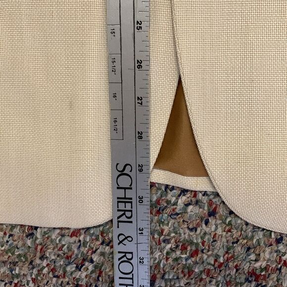 Pronto Moda Elite Cream Wool Silk Bamboo Woven Texture 2 Button Sport Coat 42R - Picture 14 of 14